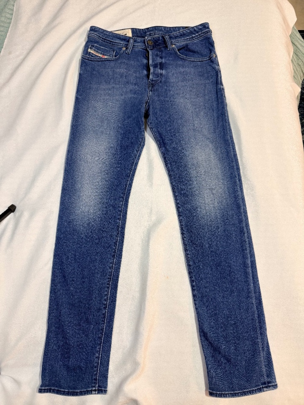 Diesel Men's Blue Denim Jeans Size 29 Stretch Medium Wash